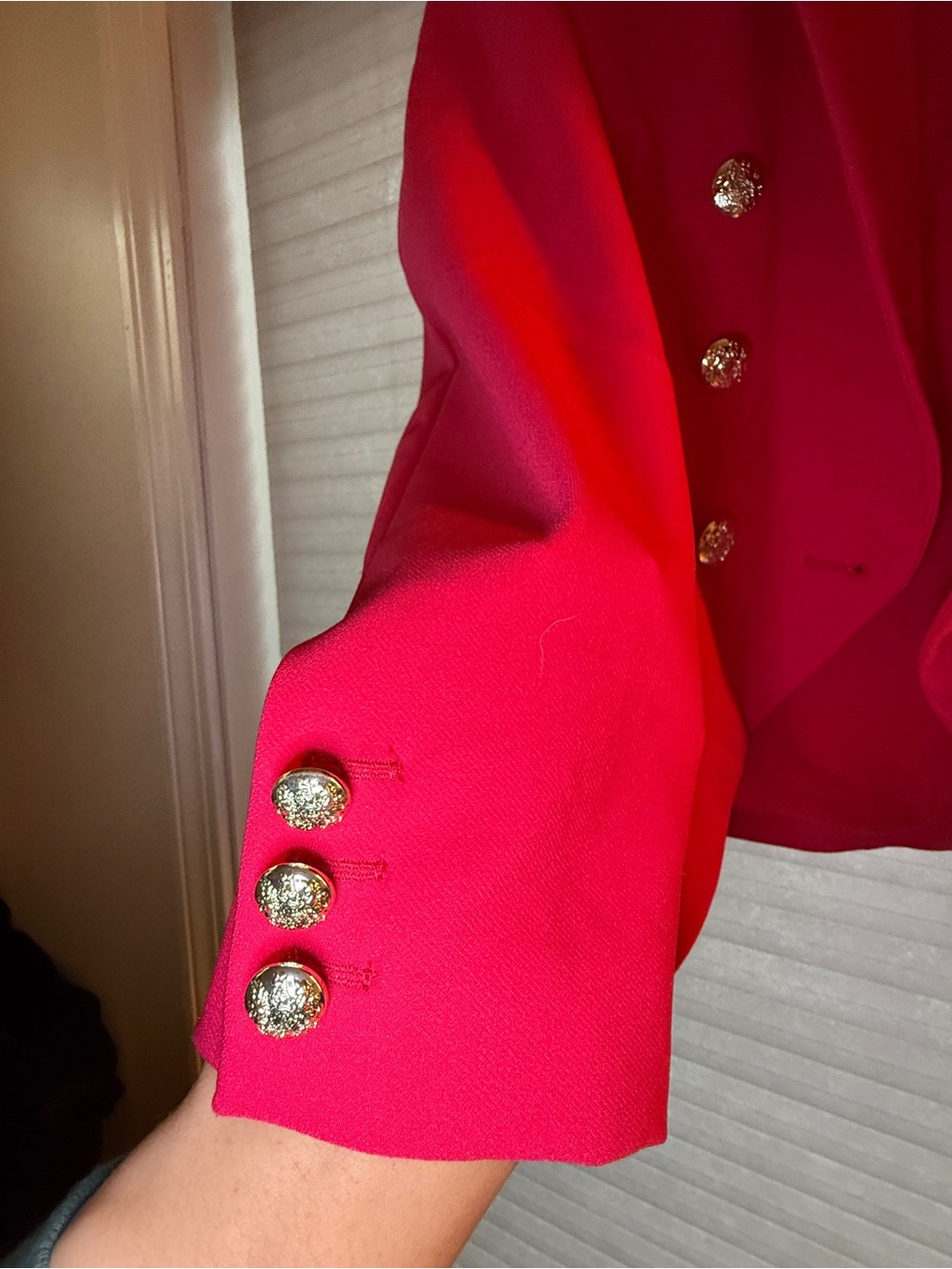 Rachel Zoe Women's Hot Pink Double-Breasted Blazer - Picture 2 of 4
